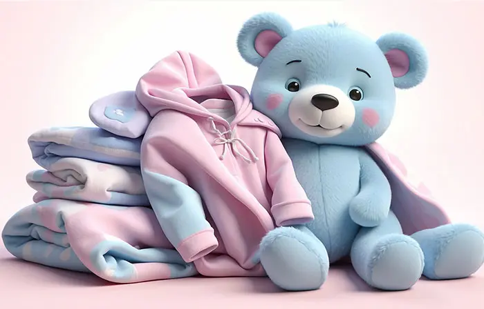Baby Clothes Cute 3D Design Artwork Illustration